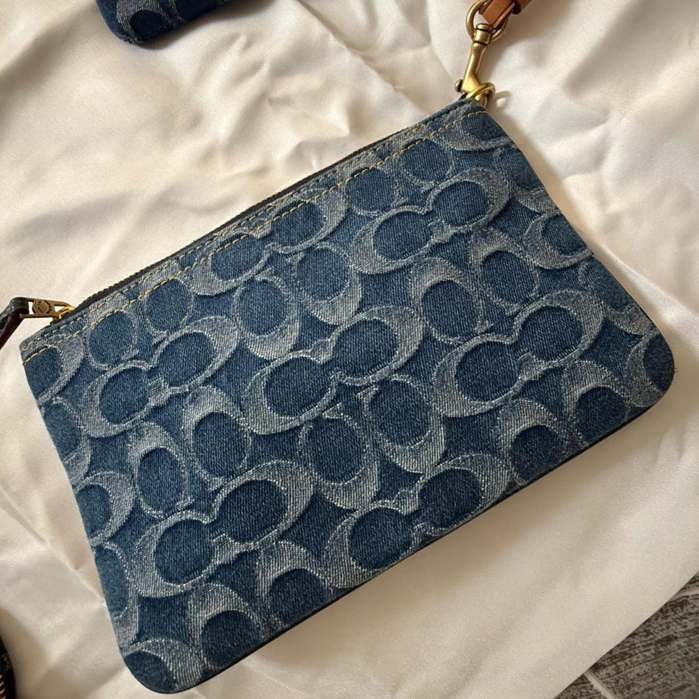 Coach Denim Wristlet
